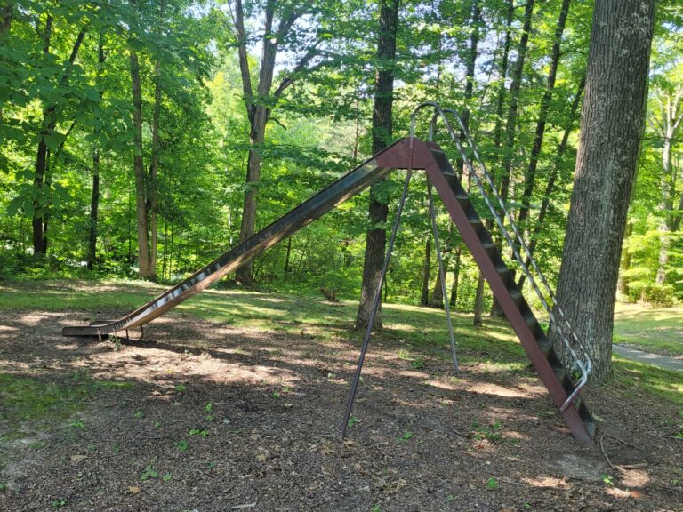 Older children playground slide