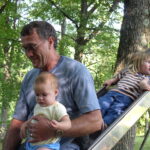 Family on slide