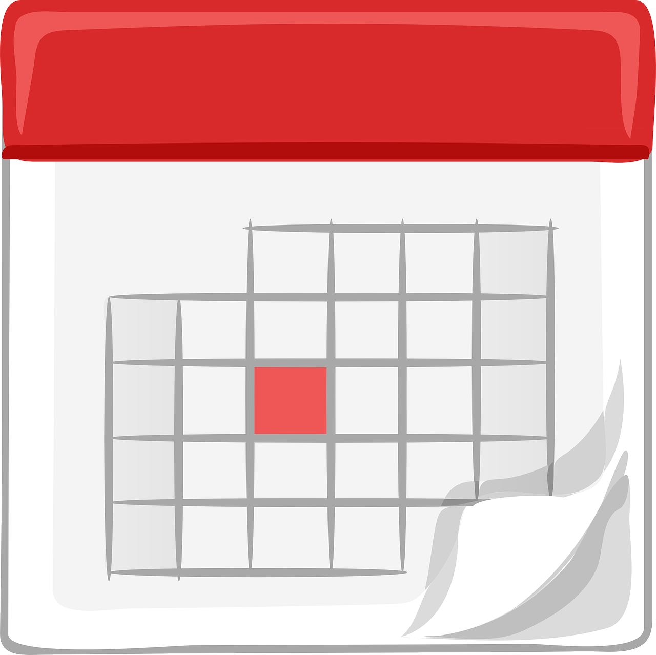 Red and White Calendar Icon